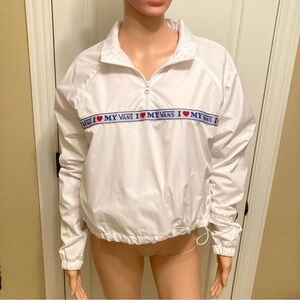 Van’s I Love ❤️ My Van’s White Taping Anorak Windbreaker Jacket - Medium